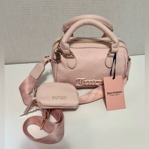 JUICY COUTURE dusty pink semi
charmed satchel/crossbody bag